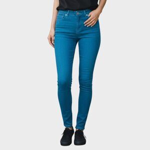 7 For All Mankind Jeans Womens 26 Teal Blue Skinny Stretch Designer